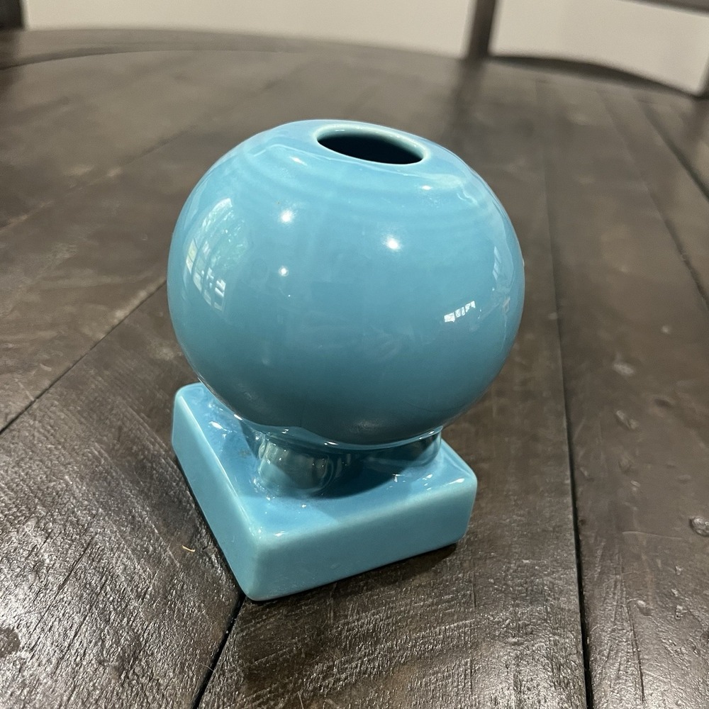 Fiestaware Fiesta Turquoise Round Ball Bulb Candlestick Holder‎ Retired